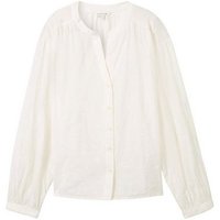 TOM TAILOR Blusenshirt embroidered blouse, offwhite tonal embroidery von Tom Tailor
