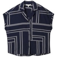 TOM TAILOR Blusenshirt printed resort blouse, navy geometric design von Tom Tailor