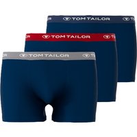 TOM TAILOR Boxershorts, Marken-Schriftzug, 3er-Pack, für Herren, blau, 4 von Tom Tailor