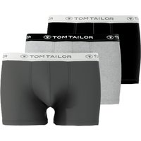 TOM TAILOR Boxershorts, Marken-Schriftzug, 3er-Pack, für Herren, grau, 4 von Tom Tailor