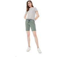 TOM TAILOR Chinoshorts Bermuda olive grün Bindegürtel, leicht elastisch von Tom Tailor