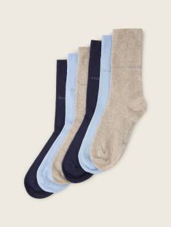 TOM TAILOR Damen Basic Socken im Sechserpack, blau, Gr. 35-38 von Tom Tailor