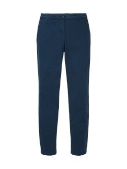 TOM TAILOR Damen Chino Hose, blau, Uni, Gr. 40/32 von Tom Tailor