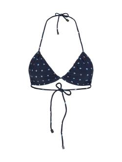 TOM TAILOR Damen Gemustertes Bikini-Top, blau, Gr. 34 von Tom Tailor