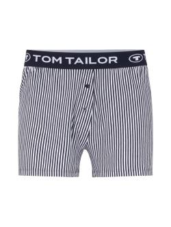 TOM TAILOR Damen Gestreifte Pyjamashort, blau, Streifenmuster, Gr. 34 von Tom Tailor