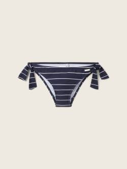 TOM TAILOR Damen Gestreifter Bikini-Slip, blau, Streifenmuster, Gr. 40 von Tom Tailor