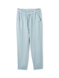 TOM TAILOR Damen Lockere Hose mit Leinen, blau, Uni, Gr. 36/28 von Tom Tailor