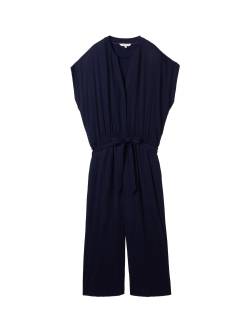 TOM TAILOR Damen Musselin Overall, blau, Uni, Gr. 38 von Tom Tailor