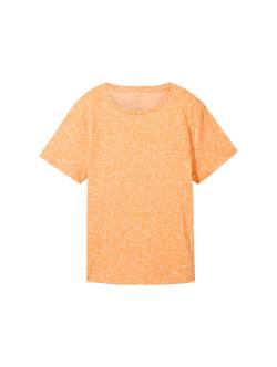 TOM TAILOR Damen T-Shirt mit Print, orange, Print, Gr. XS von Tom Tailor