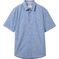 TOM TAILOR Freizeithemd, Leinenanteil, Regular Fit, für Herren, blau, S von Tom Tailor