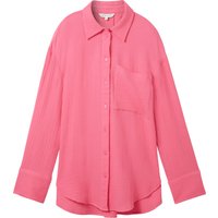 TOM TAILOR Hemdbluse, Strukturen-Optik, Blusenkragen, für Damen, pink, 38 von Tom Tailor