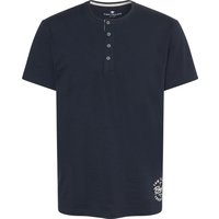 TOM TAILOR Henley-Schlafshirt, Logo-Print, uni, für Herren, blau, 50 von Tom Tailor