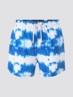 TOM TAILOR Herren Badeshorts in Batik-Musterung, blau, Gr. L von Tom Tailor