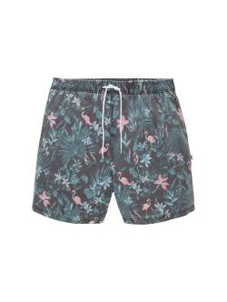 TOM TAILOR Herren Badeshorts mit Print, grün, Palmenprint, Gr. M von Tom Tailor