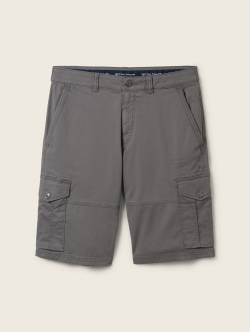 TOM TAILOR Herren Cargo Shorts, grau, Uni, Gr. 30 von Tom Tailor