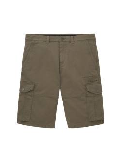 TOM TAILOR Herren Cargo Shorts, grün, Uni, Gr. 30 von Tom Tailor