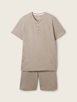 TOM TAILOR Herren Pyjama Shorty, grau, Melange Optik, Gr. 50 von Tom Tailor