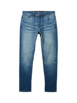 TOM TAILOR Herren Regular Tapered Jeans mit recycelter Baumwolle, blau, Uni, Gr. 30/34 von Tom Tailor