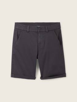 TOM TAILOR Jungen Chino Bermuda Shorts, grau, Uni, Gr. 134 von Tom Tailor