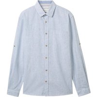 TOM TAILOR Kurzarmshirt comfort cotton linen shirt von Tom Tailor