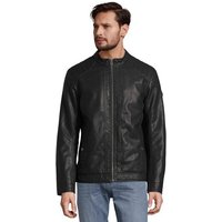 TOM TAILOR Lederjacke Kunstleder Jacke Gesteppt fake leather jacket 6291 in Schwarz-2 von Tom Tailor