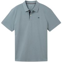 TOM TAILOR Poloshirt mit Knopfleiste und Logo von Tom Tailor