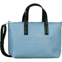 TOM TAILOR Shopper, Reißverschluss, Logo-Prägung, für Damen, blau von Tom Tailor