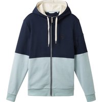 TOM TAILOR Sweatjacke, Baumwolle, für Herren, blau, XXL von Tom Tailor