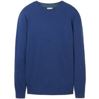 TOM TAILOR Sweatshirt Basic Crew Neck Sweater melierter Strickpullover (1-tlg) von Tom Tailor