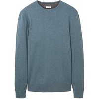 TOM TAILOR Sweatshirt Sweatshirt Pullover meliert mit Rippbündchen (1-tlg) von Tom Tailor