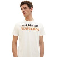 TOM TAILOR T-Shirt WORDING LOGO (1-tlg) aus Baumwolle von Tom Tailor