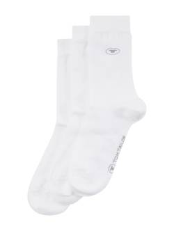 TOM TAILOR Unisex Socken im Dreierpack, weiß, Textprint, Gr. 27-30 von Tom Tailor