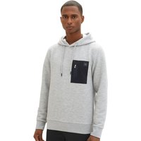 Tom Tailor Herren Kapuzenpullover QUILTED HOODIE - Regular Fit von Tom Tailor