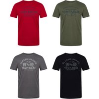 Tom Tailor Herren Rundhals T-Shirt Regular Fit 4er Pack von Tom Tailor