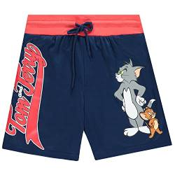 Tom & Jerry Herren Basketball-Shorts – klassische Hanna-Barbera-Shorts – Vintage Cartoon Mesh Basketball-Shorts, Marineblau, Mittel von Tom and Jerry