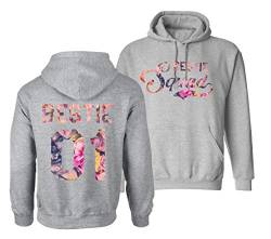 Tom's Couples Shop Best Friends Pullover für Zwei Mädchen 1 Stück Bestie Squad Beste Freunde Hoodie für 2 Sister Freundin Pulli BFF Geschenke von Tom's Couples Shop