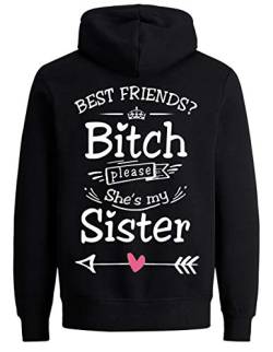 Tom's Couples Shop Sister Pullover für Zwei Mädchen 1 Stück Best Friends Pullover für 2 Schwester BFF Pullover Beste Freunde Hoodie Freundinnen Pulli Freundschaft Geschenke von Tom's Couples Shop