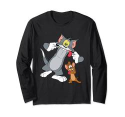 Tom and Jerry T-Shirt mit lustigem Gesicht Langarmshirt von Tom & Jerry