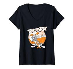 Tom & Jerry Baseball T-Shirt mit V-Ausschnitt von Tom & Jerry