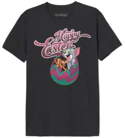 Tom&Jerry Herren Metomjets010 T-Shirt, Schwarz, M von Tom&Jerry