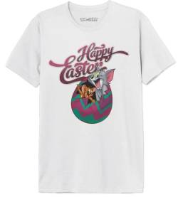 Tom&Jerry Herren Metomjets010 T-Shirt, weiß, M von Tom&Jerry