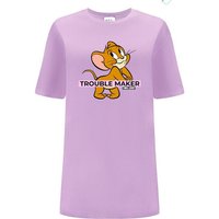 Tom & Jerry T-Shirt Damen-T-Shirt Oversize Tom & Jerry 012 Lila von Tom & Jerry