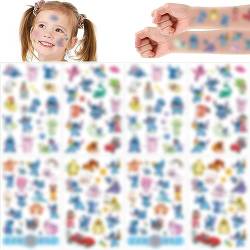 Kinder Tattoos-Tomicy 8 Blatt Temporäre Tattoo Set Tattoos Haut Aufkleber Geschenk für Kinder Partyzubehör 200 Stück Aufkleber für Kindergeburtstags Partytüten von Tomicy