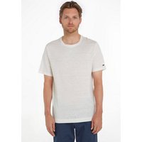 Tommy Hilfiger TAILORED T-Shirt DC PREMIUM LINEN TEE mit kleinem Tommy Hilfiger Logoaufnäher am Ärmel von Tommy Hilfiger TAILORED