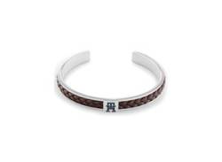 Armreif TOMMY HILFIGER "Schmuck Edelstahl Armschmuck Armreif" Armbänder Gr. Leder-Edelstahl, silberfarben (braun, edelstahlfarben) Herren Hochzeitsmode von Tommy Hilfiger