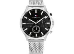 Multifunktionsuhr TOMMY HILFIGER "CASUAL, 1710498" Armbanduhren silberfarben Herren Quarzuhren von Tommy Hilfiger