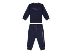 Shirt & Hose TOMMY HILFIGER "BABY ESSENTIAL CREWSUIT" Gr. 68, blau (dunkelblau) Baby KOB Set-Artikel Outfits von Tommy Hilfiger