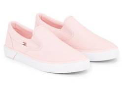 Slip-On Sneaker TOMMY HILFIGER "VULC CANVAS SLIP-ON SNEAKER" Gr. 38, rosa (rose) Damen Schuhe Slipper von Tommy Hilfiger