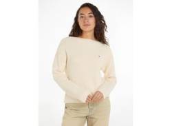 Strickpullover TOMMY HILFIGER Gr. XL (42), beige (calico) Damen Pullover Rundhalspullover von Tommy Hilfiger