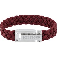 TOMMY HILFIGER Herren Armband, Leder/Edelstahl, rot von Tommy Hilfiger